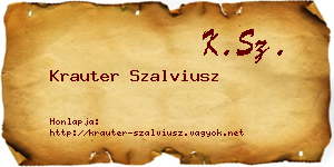 Krauter Szalviusz névjegykártya